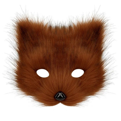 Faux Fur Fox Mask Half Face - Cake Pops Parties