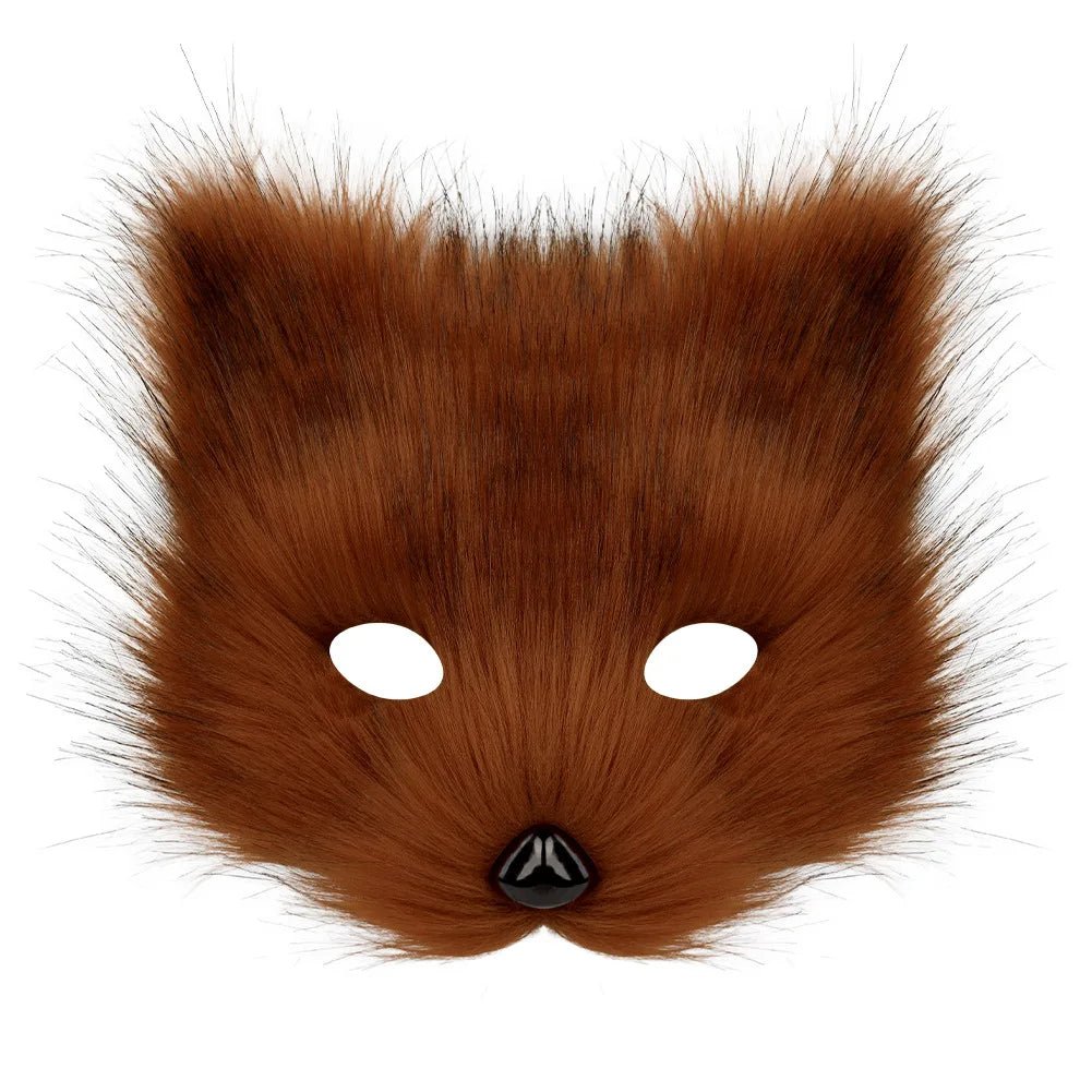 Faux Fur Fox Mask Half Face - Cake Pops Parties
