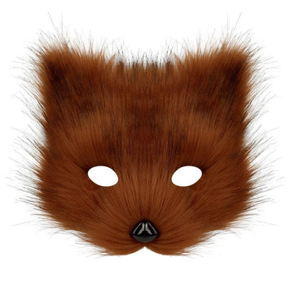 Faux Fur Fox Mask Half Face - Cake Pops Parties