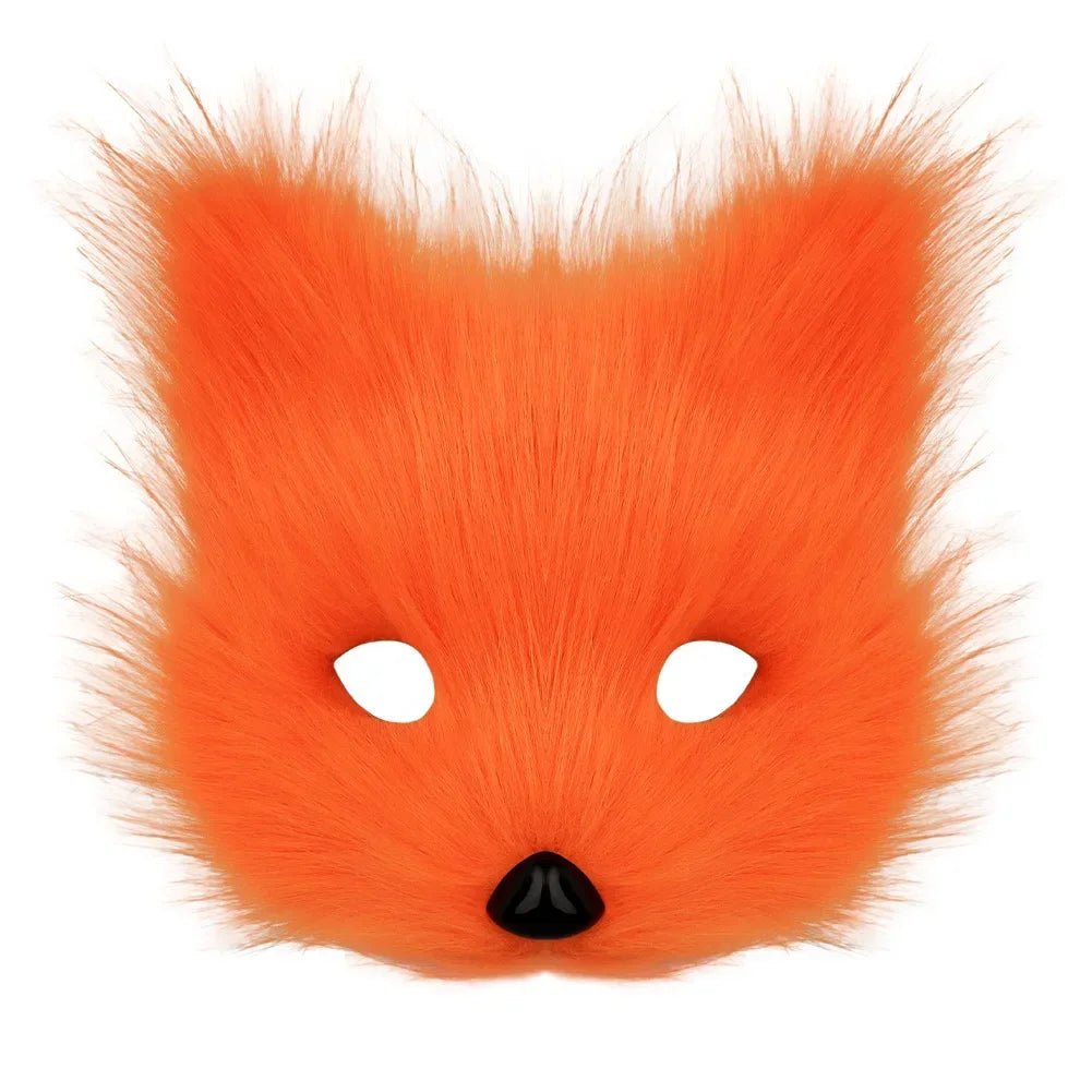 Faux Fur Fox Mask Half Face - Cake Pops Parties
