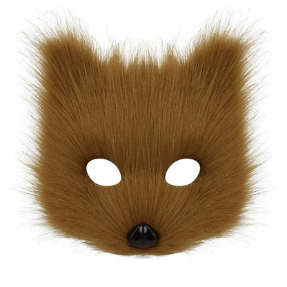 Faux Fur Fox Mask Half Face - Cake Pops Parties