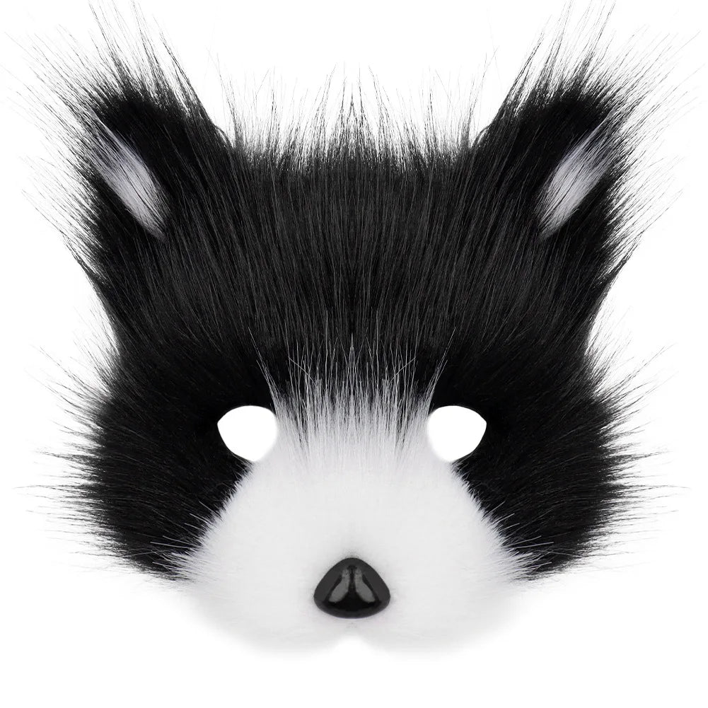 Faux Fur Fox Mask Half Face - Cake Pops Parties