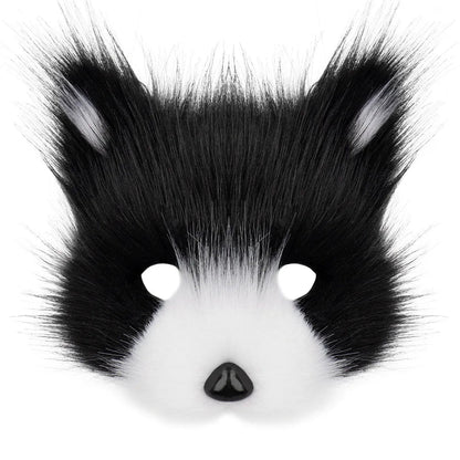Faux Fur Fox Mask Half Face - Cake Pops Parties