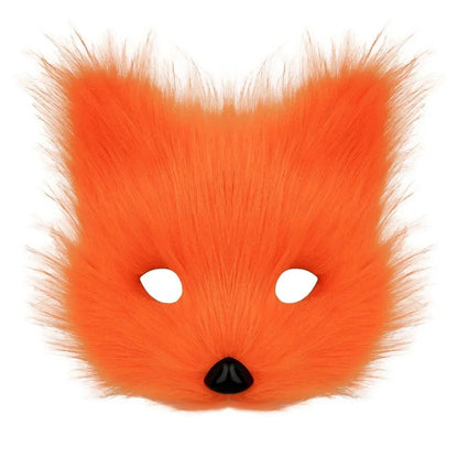 Faux Fur Fox Mask Half Face - Cake Pops Parties