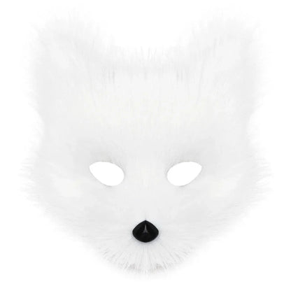 Faux Fur Fox Mask Half Face - Cake Pops Parties