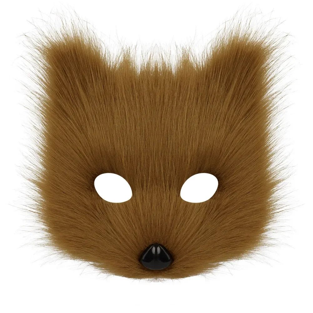 Faux Fur Fox Mask Half Face - Cake Pops Parties