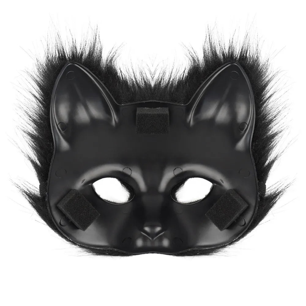Faux Fur Fox Mask Half Face - Cake Pops Parties