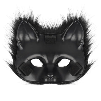 Faux Fur Fox Mask Half Face - Cake Pops Parties