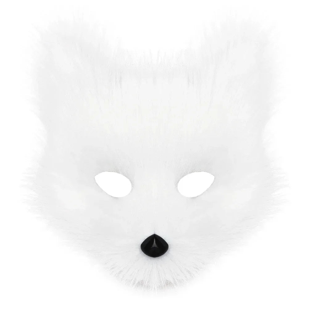 Faux Fur Fox Mask Half Face - Cake Pops Parties