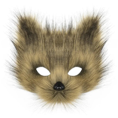 Faux Fur Fox Mask Half Face - Cake Pops Parties