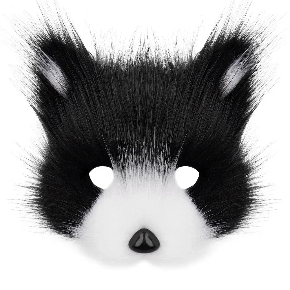 Faux Fur Fox Mask Half Face - Cake Pops Parties