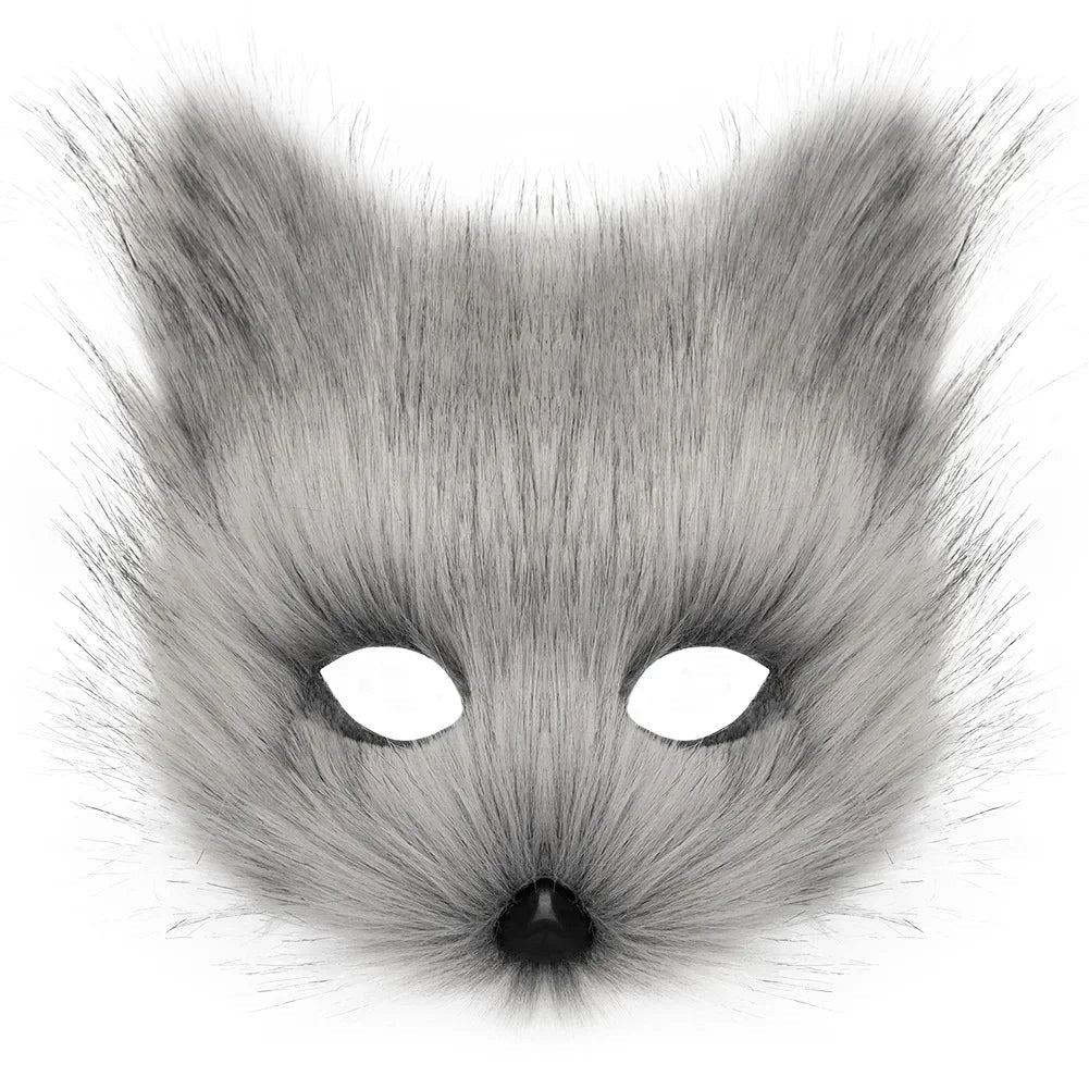 Faux Fur Fox Mask Half Face - Cake Pops Parties