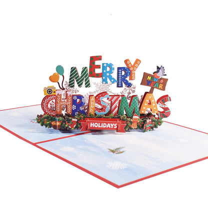 Cartes de vœux stéréoscopiques 3D pour les fêtes