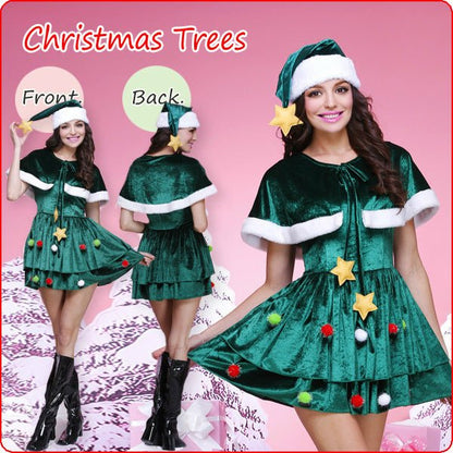 Festive Green Christmas Tree Dress - Cake Pops Parties