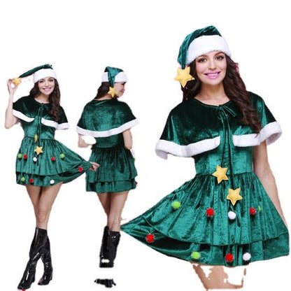 Festive Green Christmas Tree Dress - Cake Pops Parties