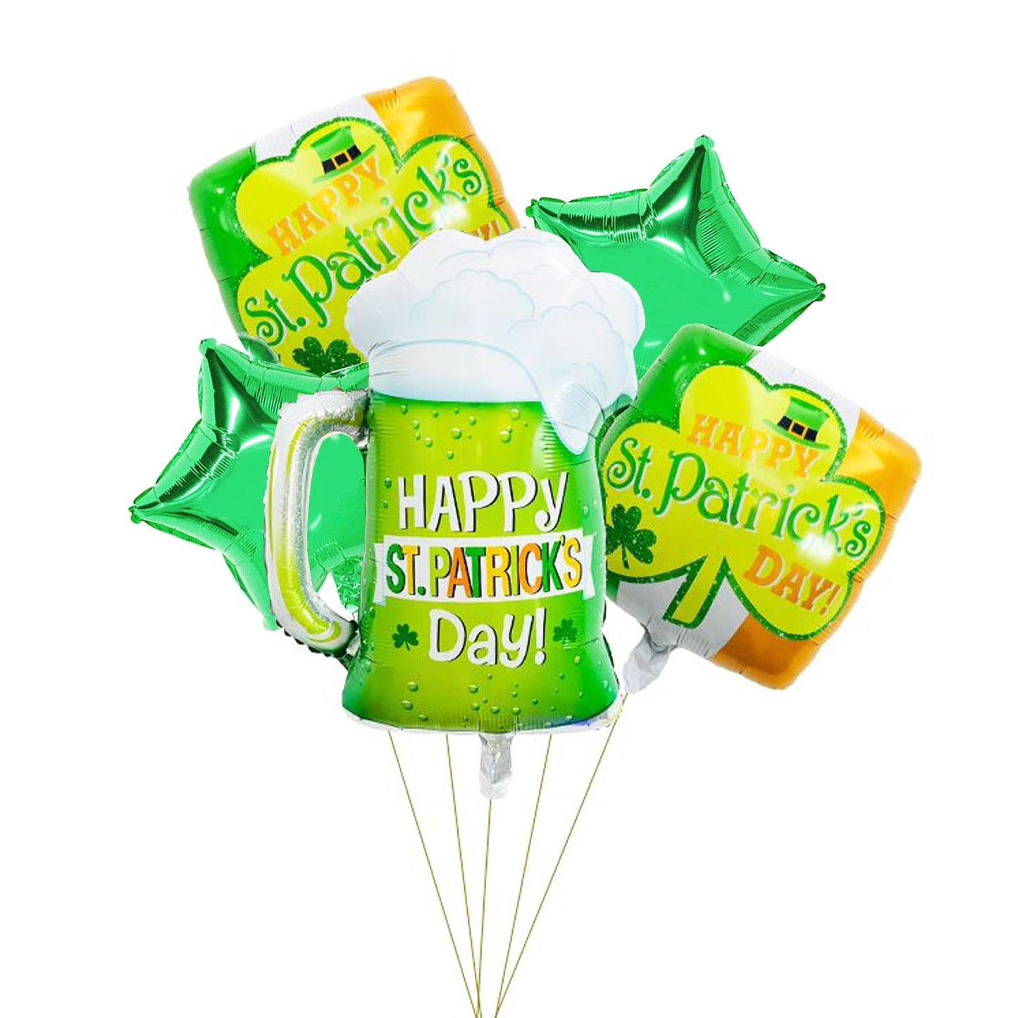 Ensemble de ballons en forme de trèfle pour la Saint-Patrick