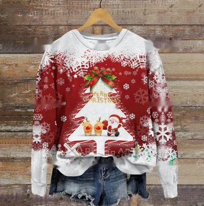 Funny Print Christmas Sweater for Ladies - Cake Pops Parties