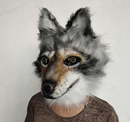 Furry Wolf Mask Animal Head - Halloween Party Cosplay - Cake Pops Parties