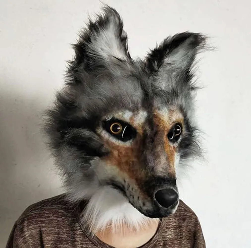 Furry Wolf Mask Animal Head - Halloween Party Cosplay - Cake Pops Parties