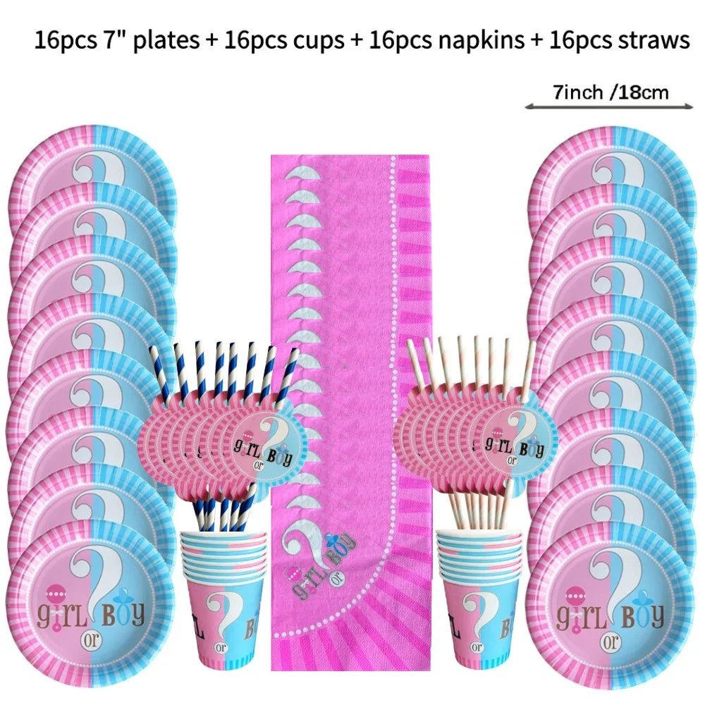 Gender Reveal Party Decor Set - Cake Pops Parties