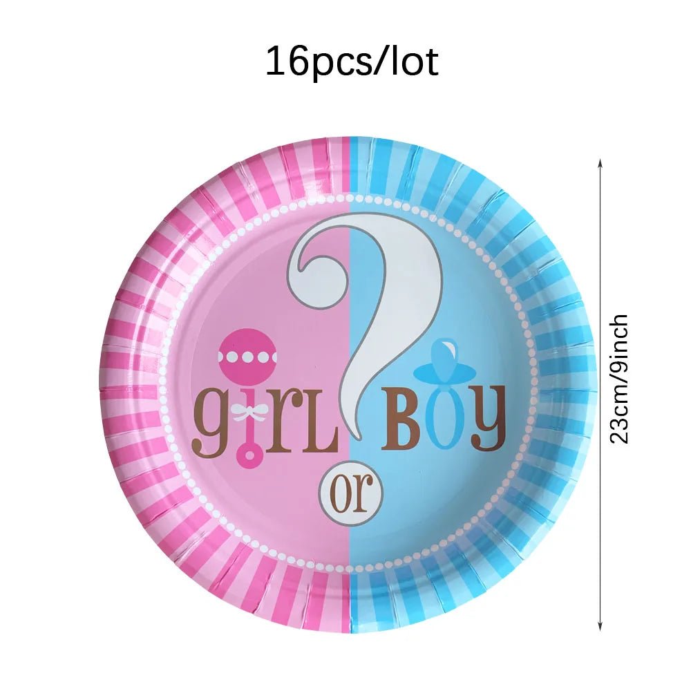 Gender Reveal Party Decor Set - Cake Pops Parties