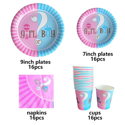 Gender Reveal Party Decor Set - Cake Pops Parties