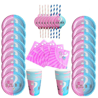 Gender Reveal Party Decor Set - Cake Pops Parties