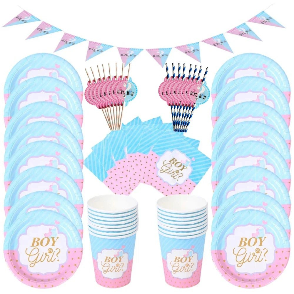 Gender Reveal Party Decor Set - Cake Pops Parties