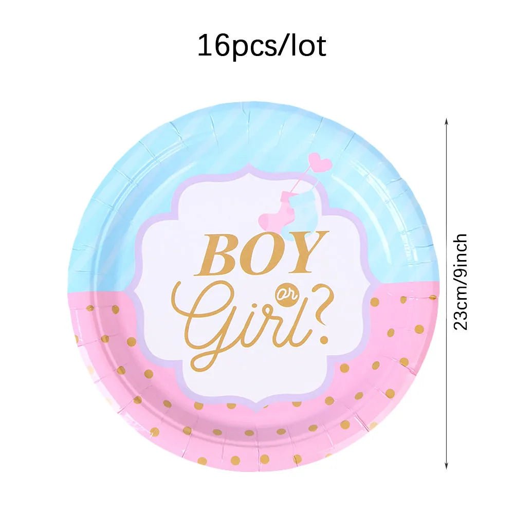 Gender Reveal Party Decor Set - Cake Pops Parties