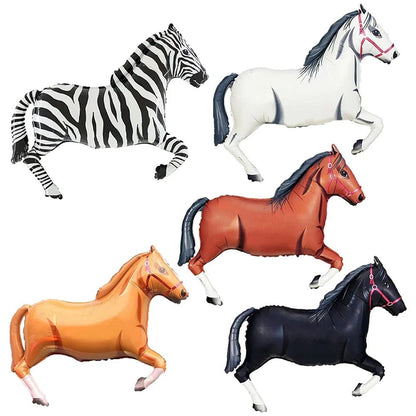 Giant Horse Foil Number Balloon Banner - Cake Pops Parties