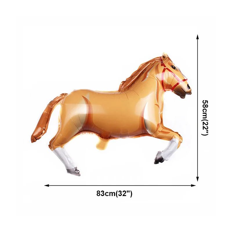 Giant Horse Foil Number Balloon Banner - Cake Pops Parties