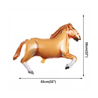 Giant Horse Foil Number Balloon Banner - Cake Pops Parties