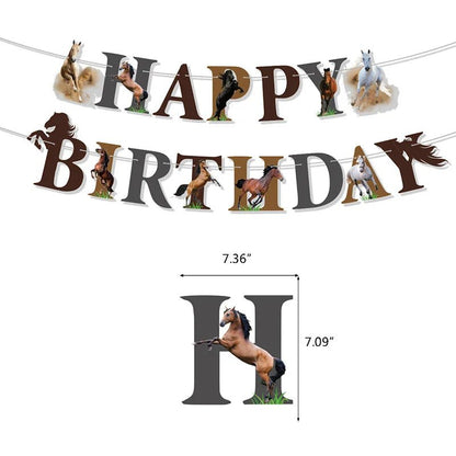 Giant Horse Foil Number Balloon Banner - Cake Pops Parties