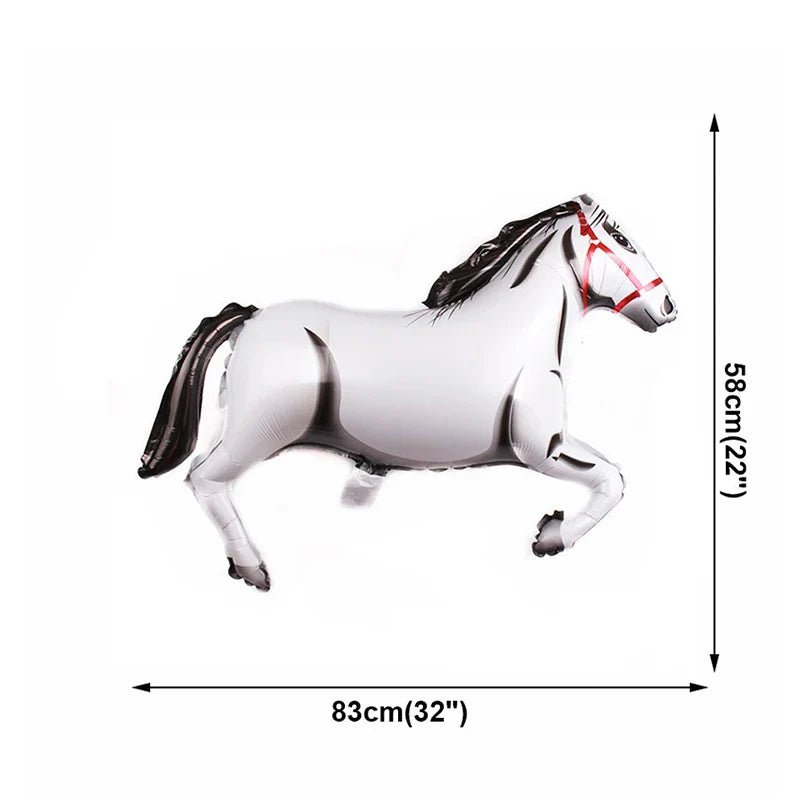 Giant Horse Foil Number Balloon Banner - Cake Pops Parties