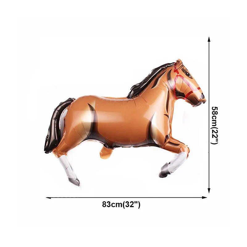 Giant Horse Foil Number Balloon Banner - Cake Pops Parties