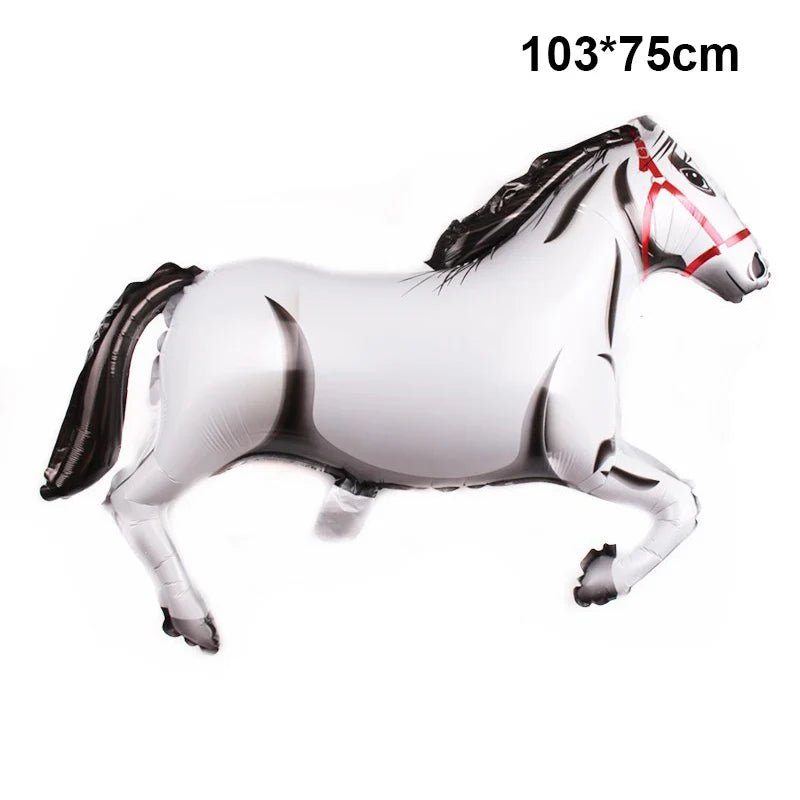 Giant Horse Foil Number Balloon Banner - Cake Pops Parties