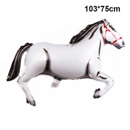Giant Horse Foil Number Balloon Banner - Cake Pops Parties