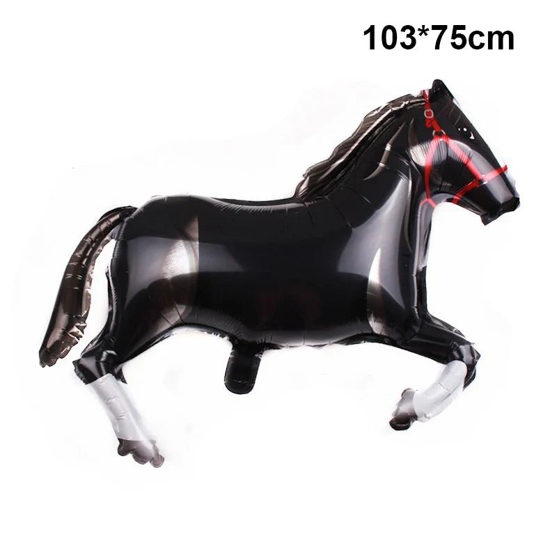 Giant Horse Foil Number Balloon Banner - Cake Pops Parties