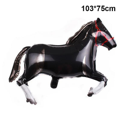 Giant Horse Foil Number Balloon Banner - Cake Pops Parties