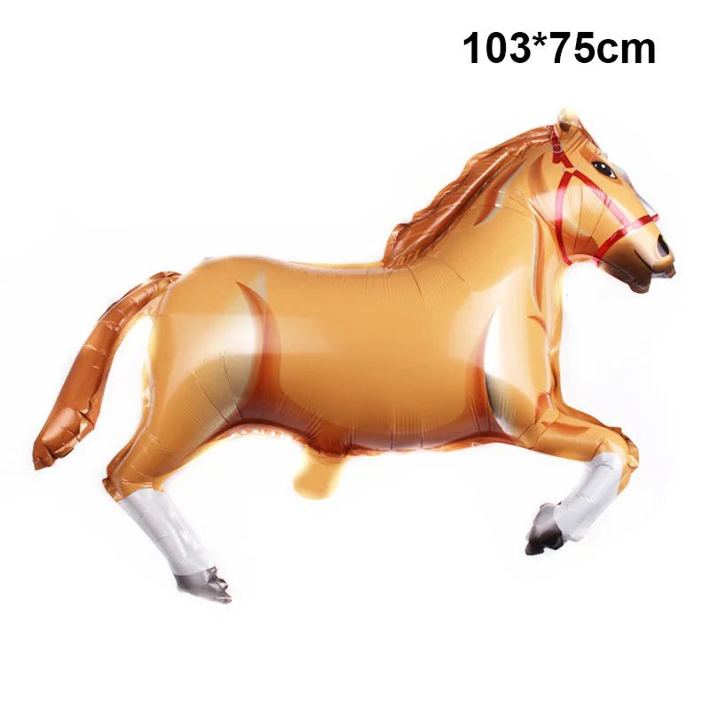 Giant Horse Foil Number Balloon Banner - Cake Pops Parties