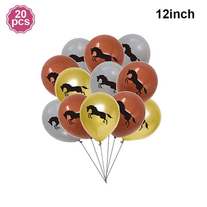 Giant Horse Foil Number Balloon Banner - Cake Pops Parties