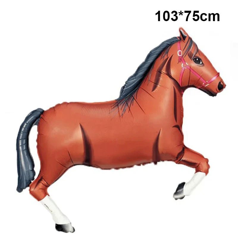 Giant Horse Foil Number Balloon Banner - Cake Pops Parties