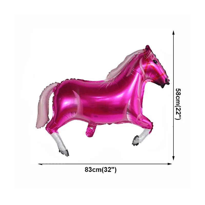 Giant Horse Foil Number Balloon Banner - Cake Pops Parties