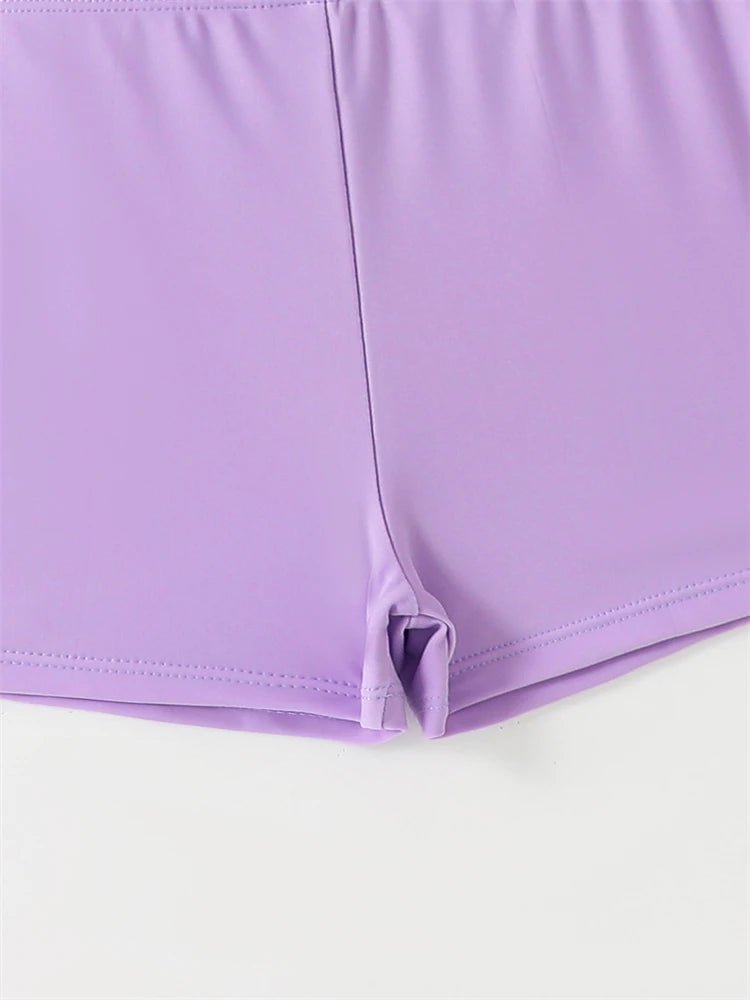 Girls 3 - Piece Set - Short Sleeve Dress & Shorts Beach Bathing Suit - Cake Pops Parties