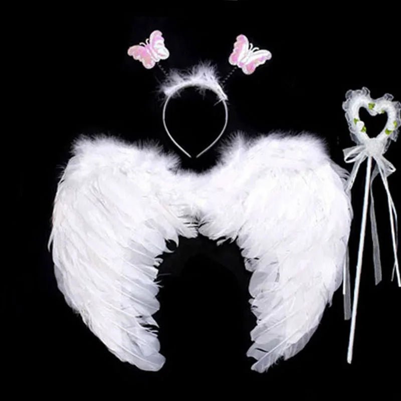 Girls Angel Wings Set with Headband and Magic Wand - Cake Pops Parties