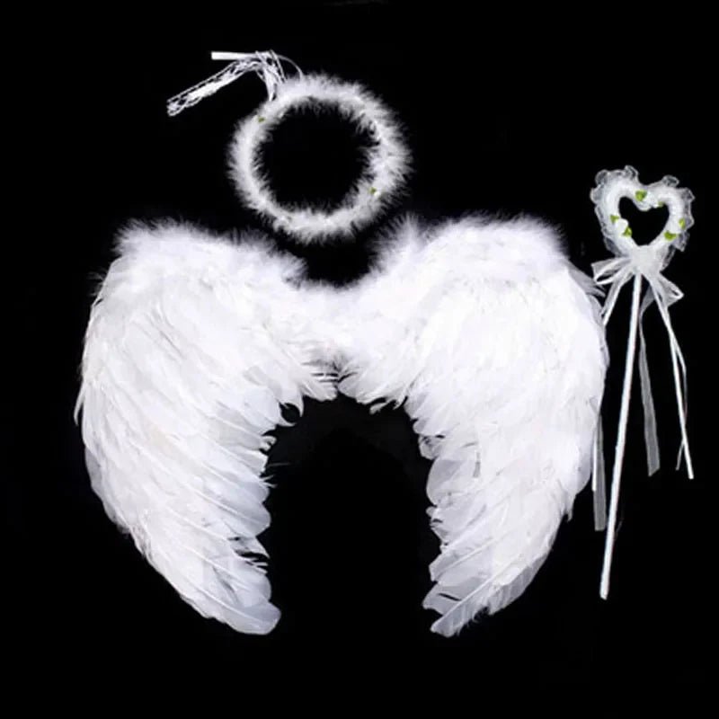 Girls Angel Wings Set with Headband and Magic Wand - Cake Pops Parties