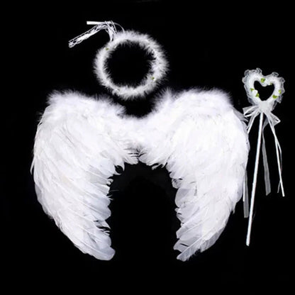 Girls Angel Wings Set with Headband and Magic Wand - Cake Pops Parties
