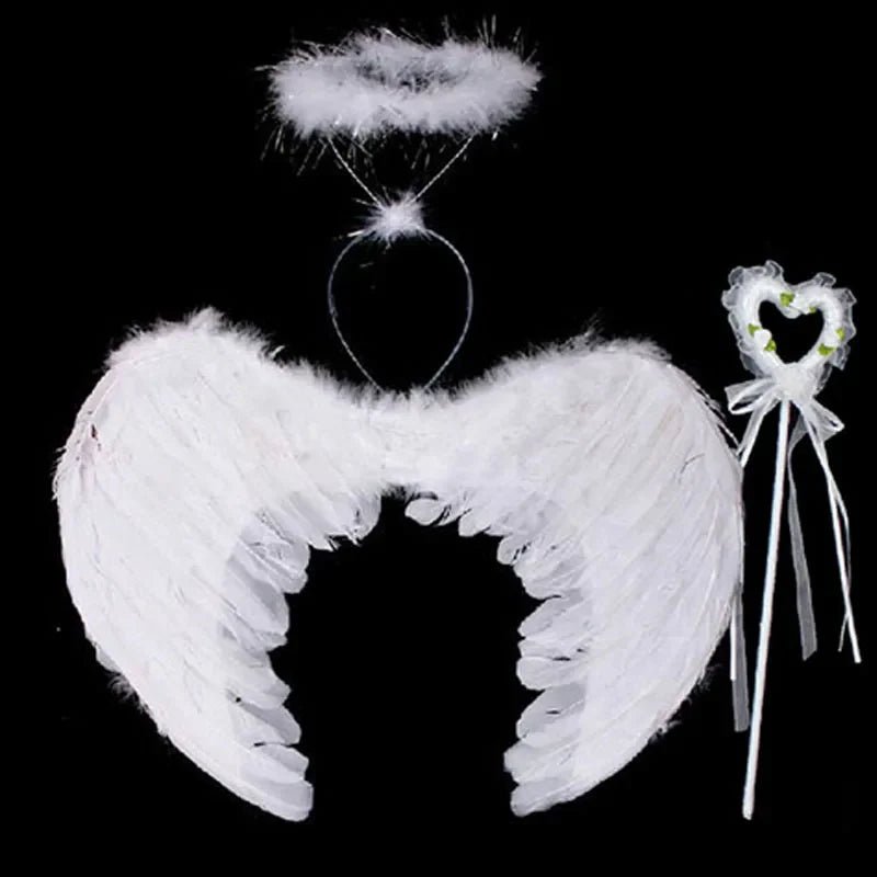 Girls Angel Wings Set with Headband and Magic Wand - Cake Pops Parties