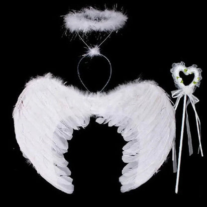 Girls Angel Wings Set with Headband and Magic Wand - Cake Pops Parties