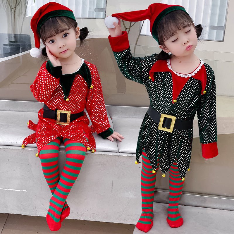 Girls Elf Christmas Costume - Cake Pops Parties
